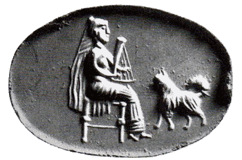  playing a harp for her Maltese dog. The Phoenicians brought this dog ...
